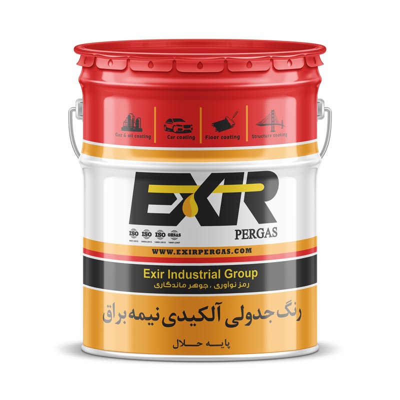 رنگ جدولی آلکیدی نیمه براق